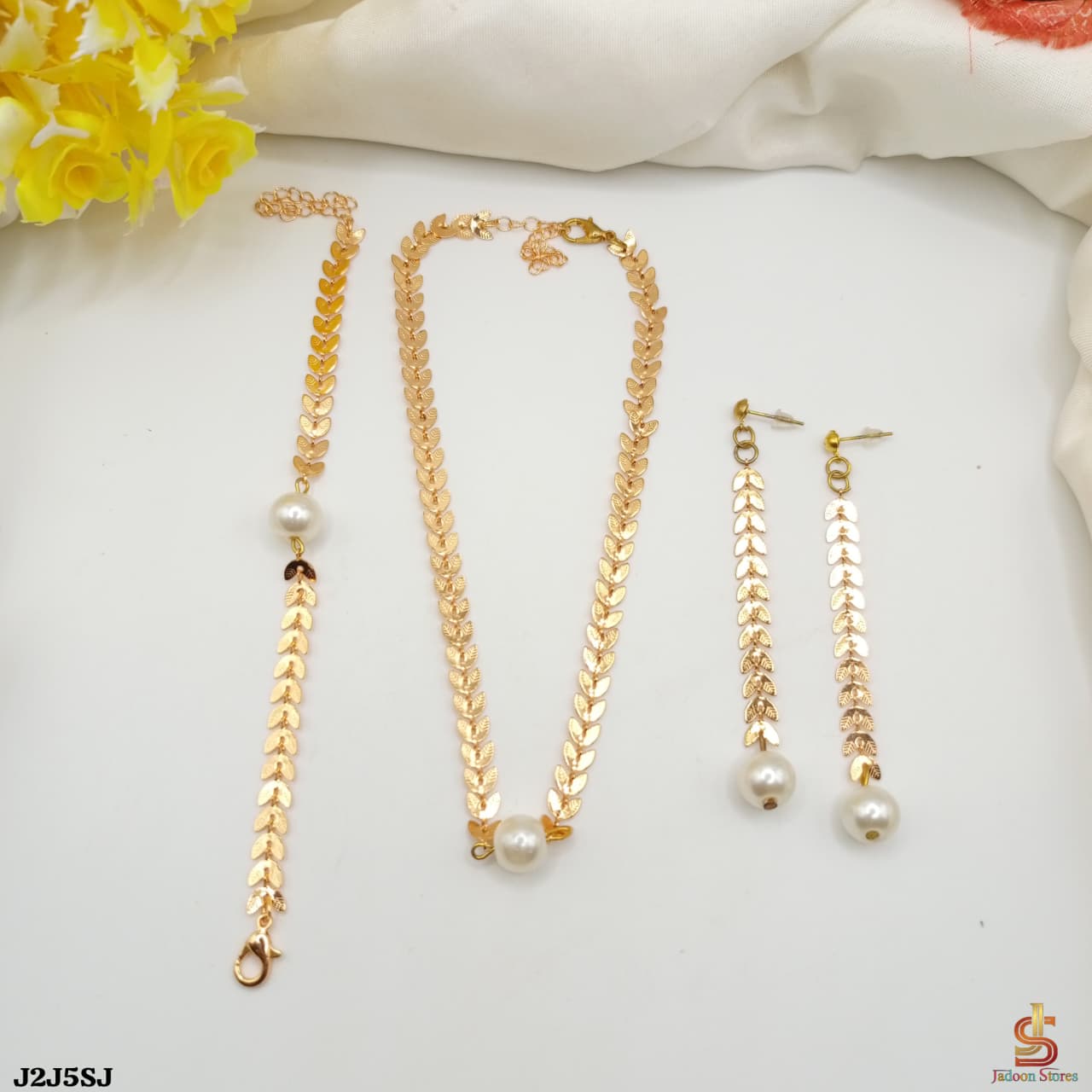 Elegant China Leaf Jewelry Set for Women