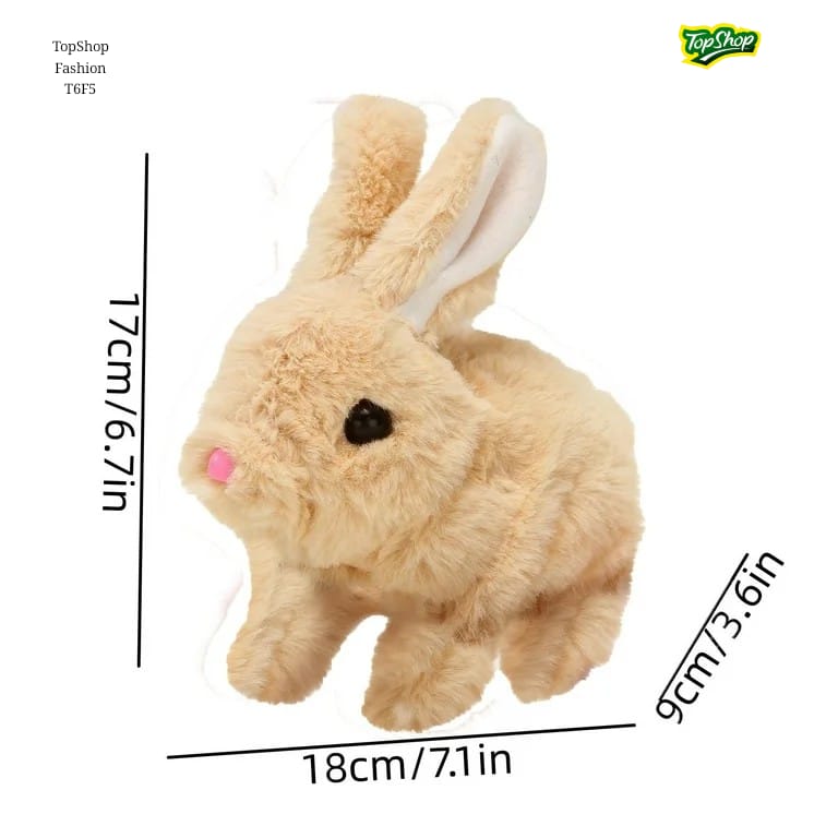 Electric Walking Rabbit Toy with Music & Light for Kids