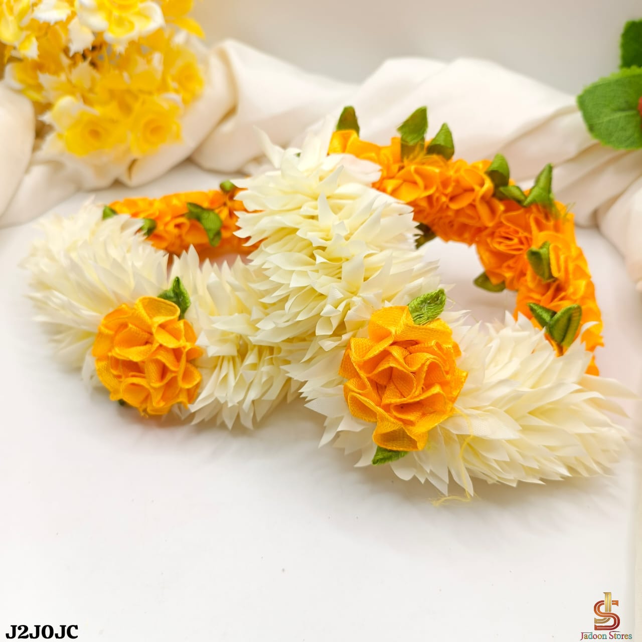 Beautiful 2-Piece Artificial Flower Gajra Set