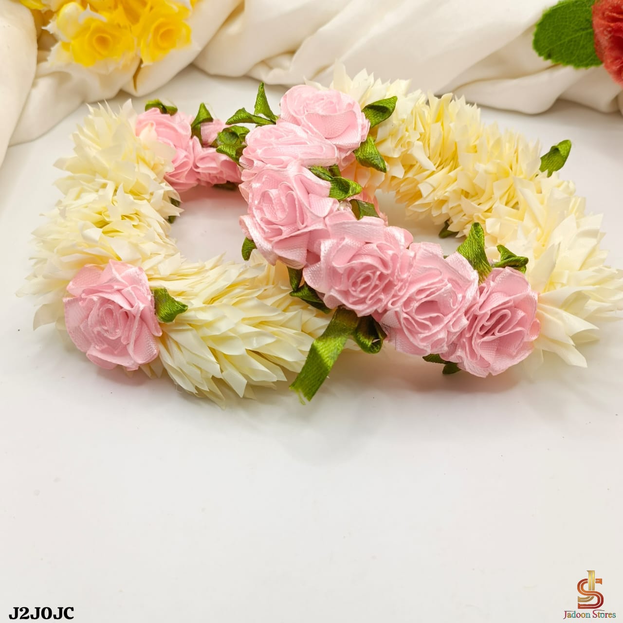 Beautiful 2-Piece Artificial Flower Gajra Set