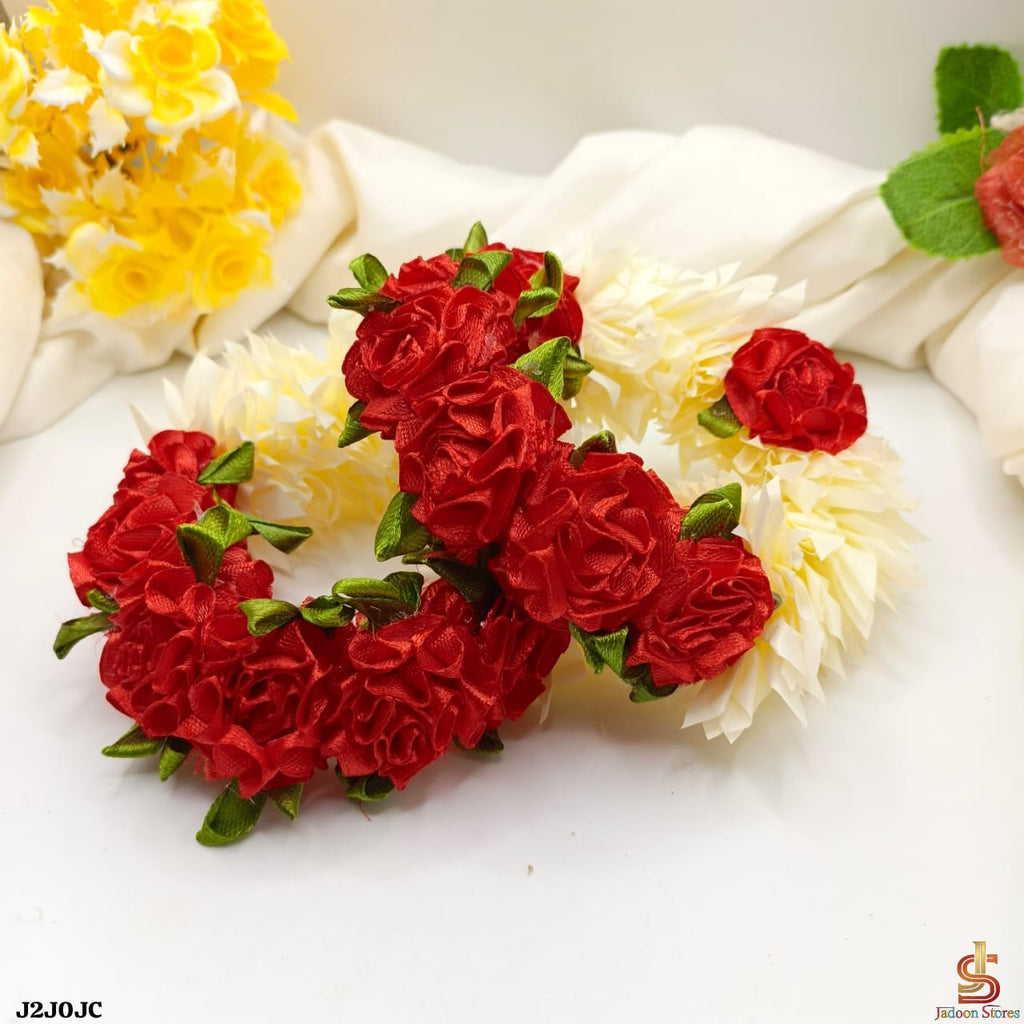 Beautiful 2-Piece Artificial Flower Gajra Set