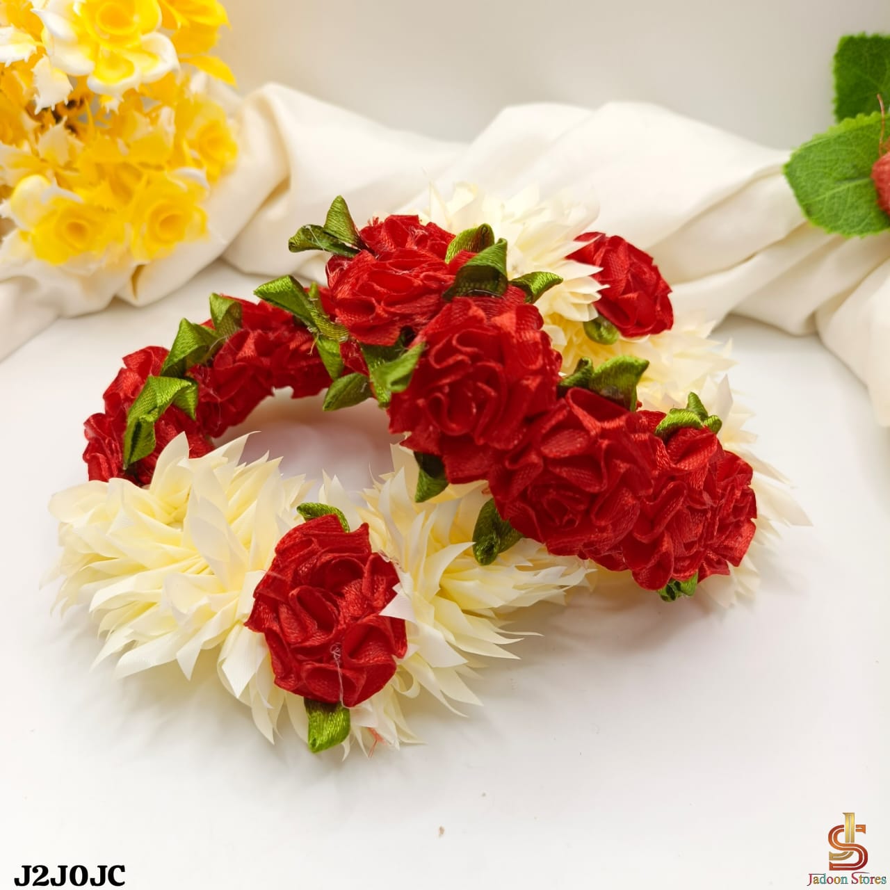 Beautiful 2-Piece Artificial Flower Gajra Set