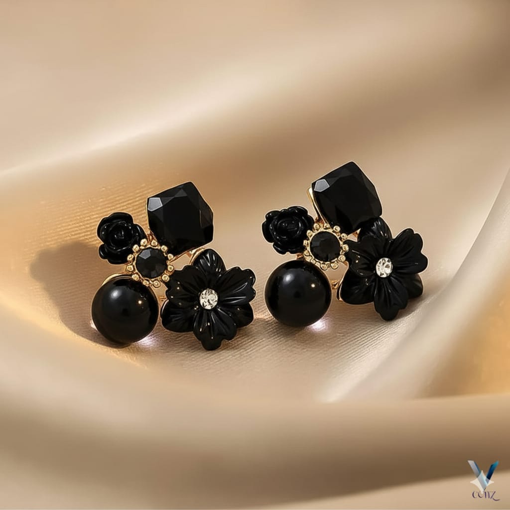 Fancy China Flower Earrings – Elegant Floral Design in 6 Stunning Colors