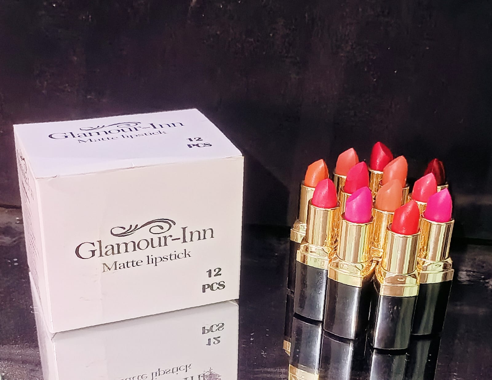 Glamour-Inn 12-Piece Matte Lipstick Set – Long-Lasting, Smooth & Vibrant Shades