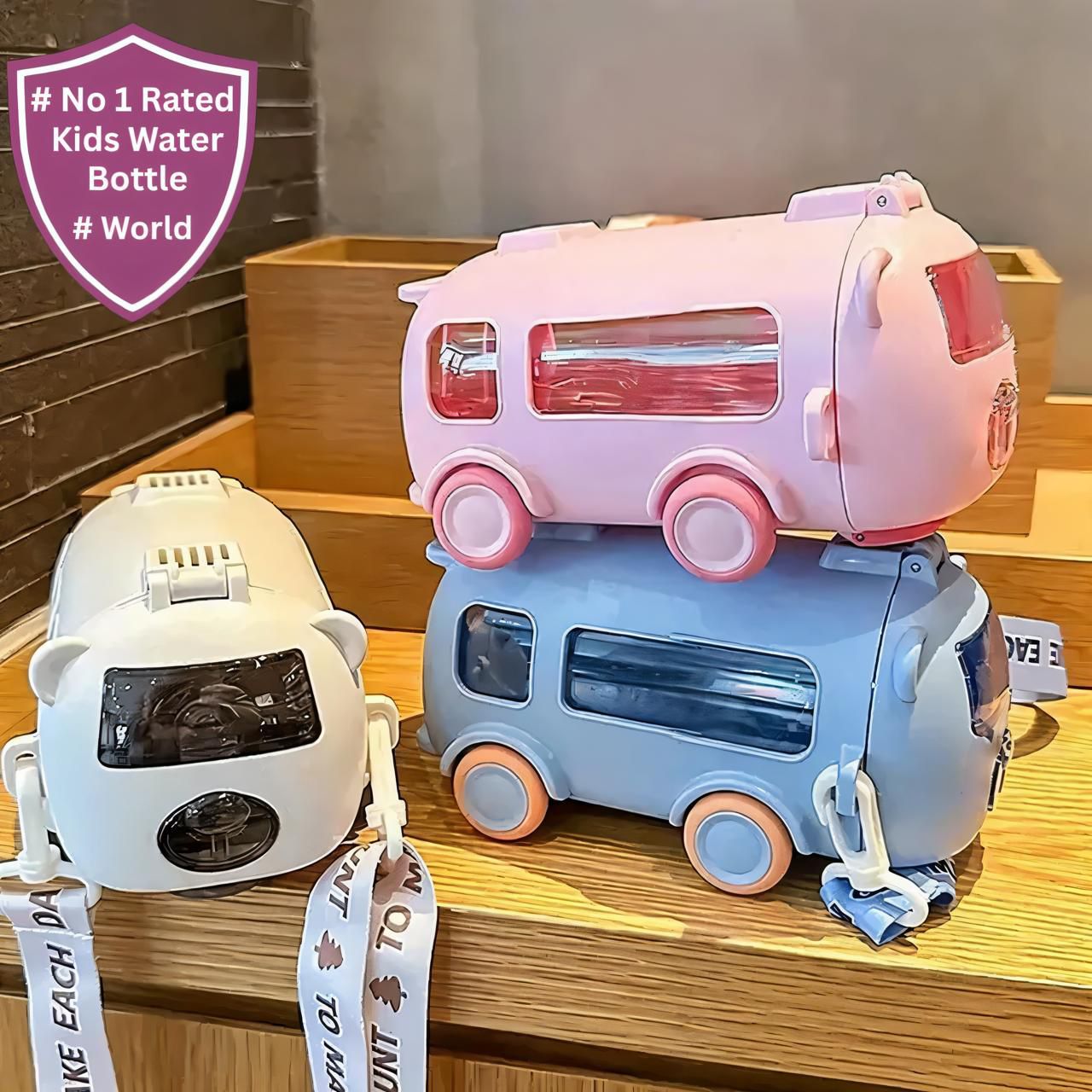 Kids School Bear-Shaped Car Water Bottle