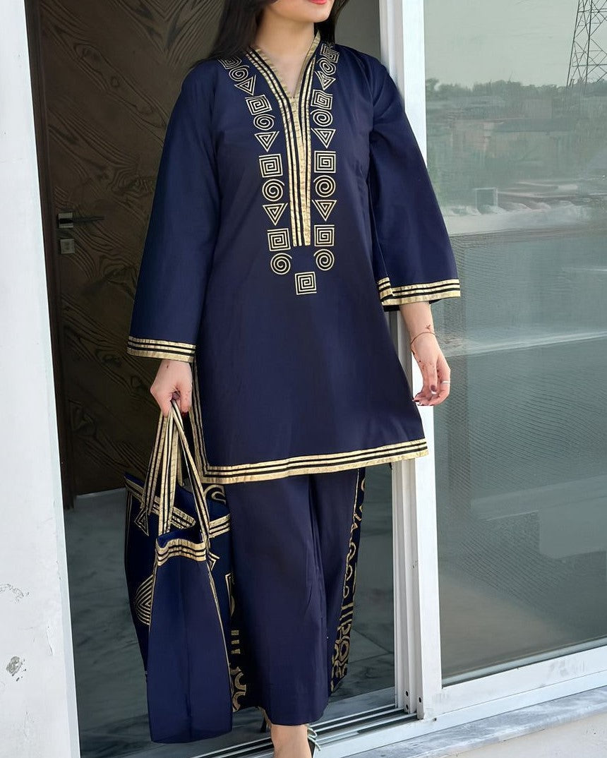 Lulusar Luxury Dhank 2-Piece Embroidered Suit – Elegant Neck and Border Detailing by Buy From Danish – Premium Festive Wear for Women