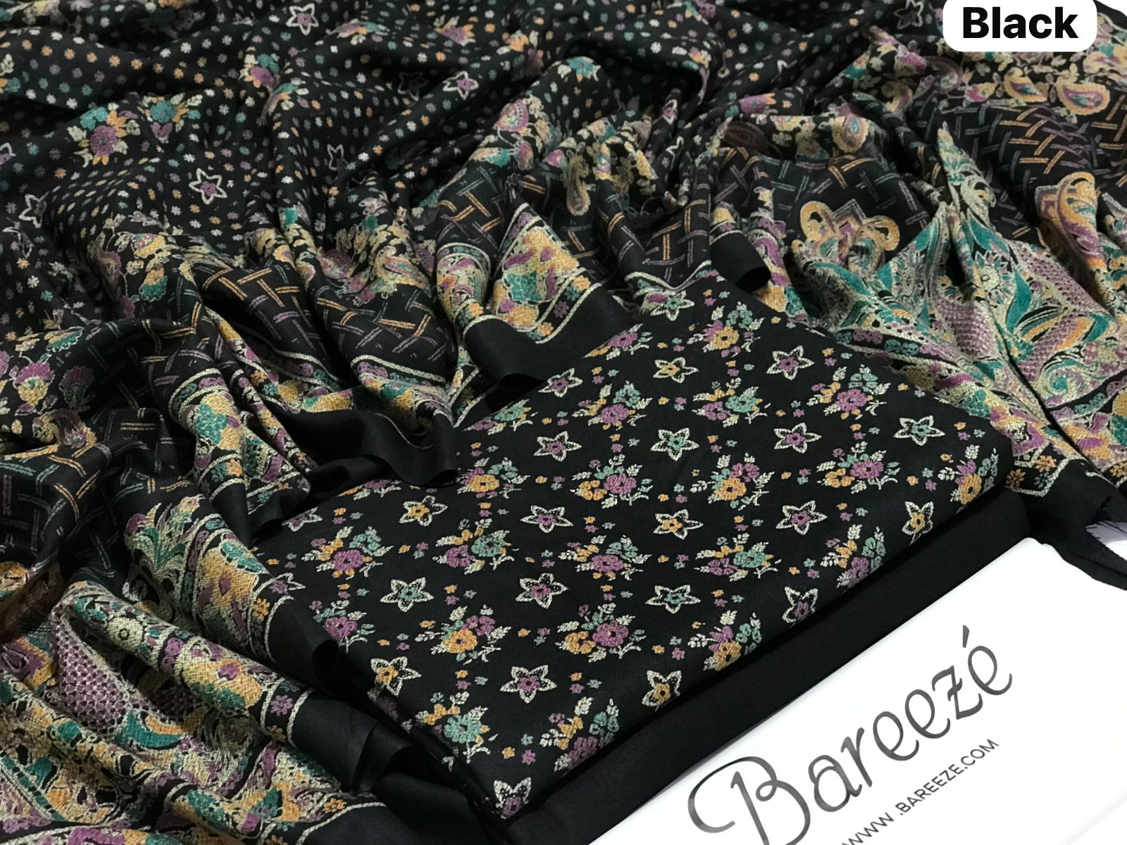 Premium Dhanak 3-Piece Printed Suit – Winter Burnout Shawl Collection