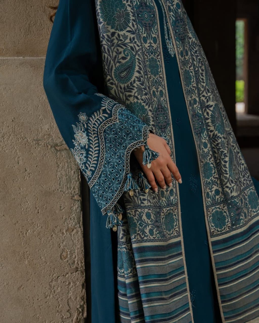 Premium Air-Jet Dhanak 3PC Embroidered Suit – Winter Collection 2025/26