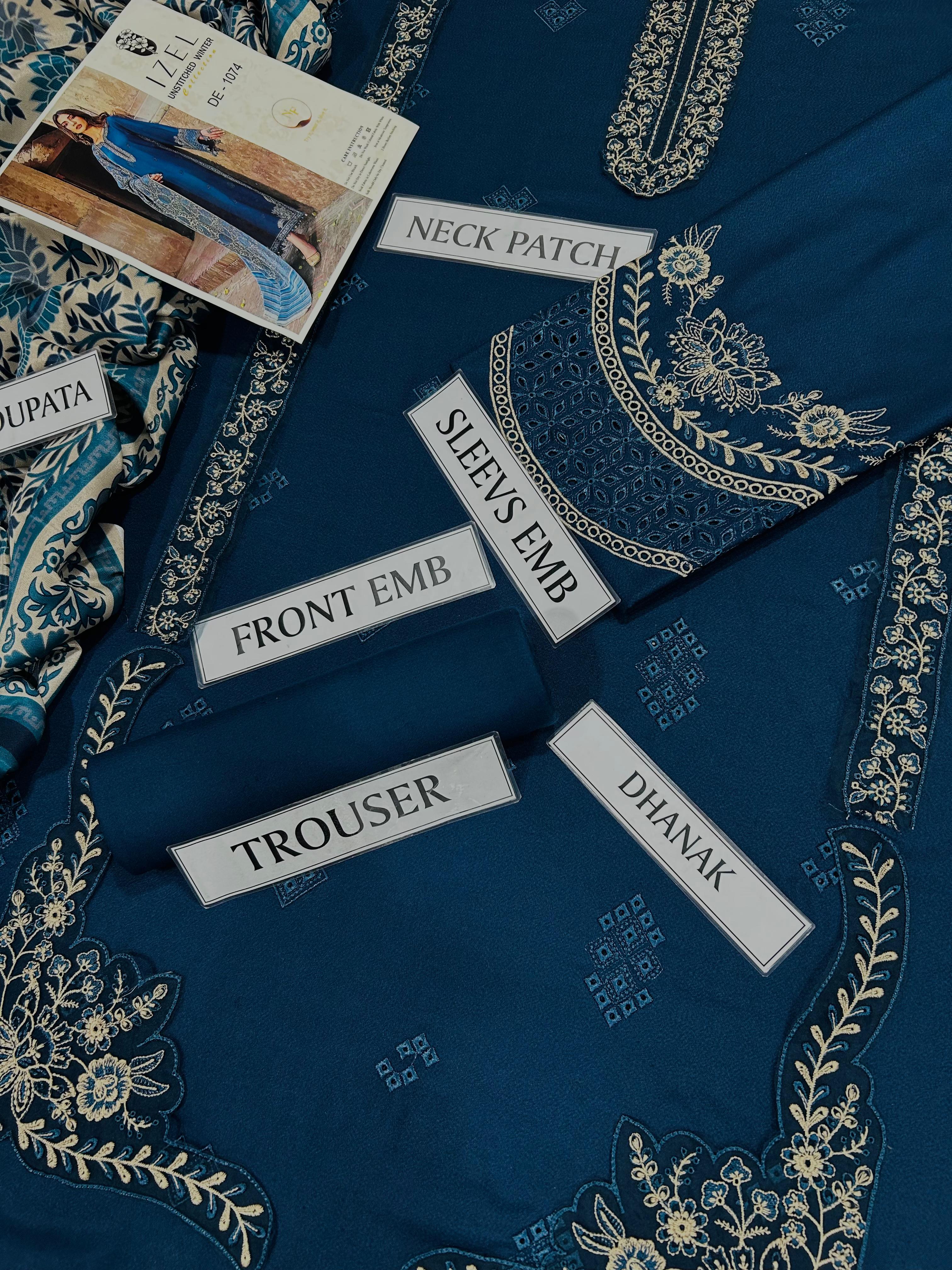 Premium Air-Jet Dhanak 3PC Embroidered Suit – Winter Collection 2025/26