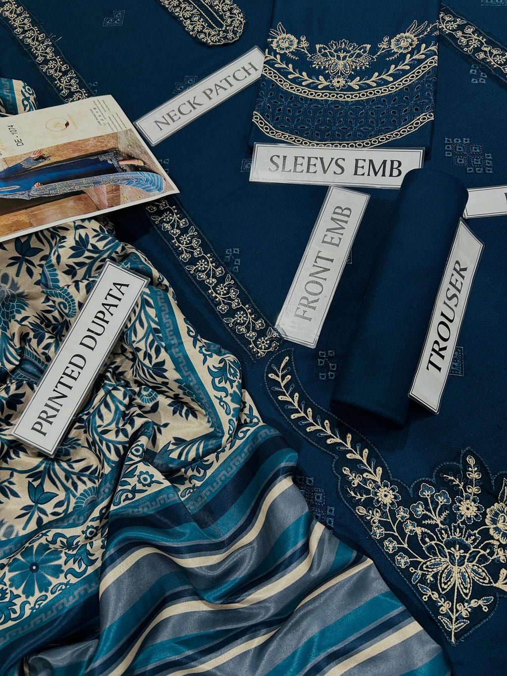 Premium Air-Jet Dhanak 3PC Embroidered Suit – Winter Collection 2025/26