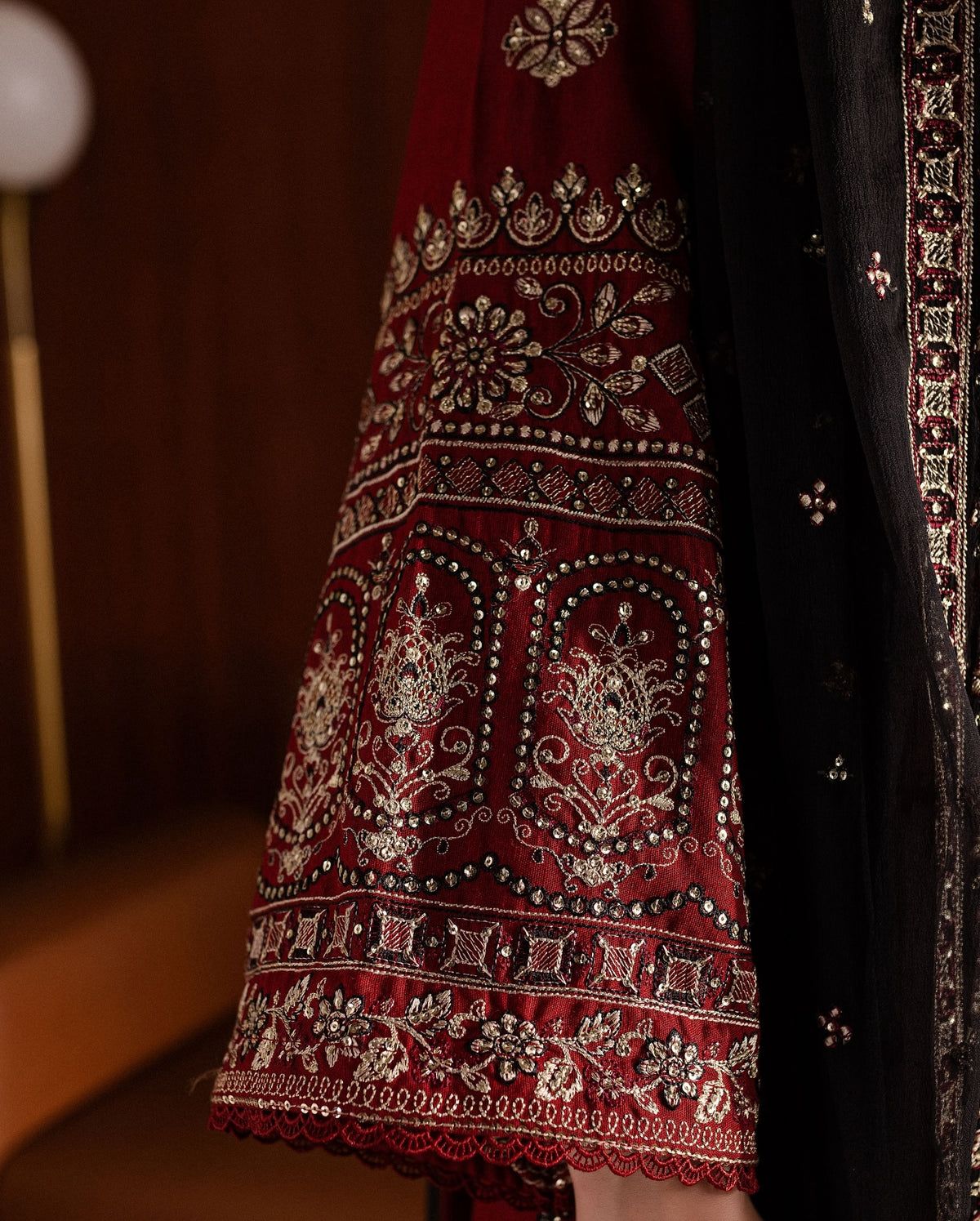 Luxury Airjet Dhanak 3Pc Embroidered Winter Suit with Heavy Sequence Shawl