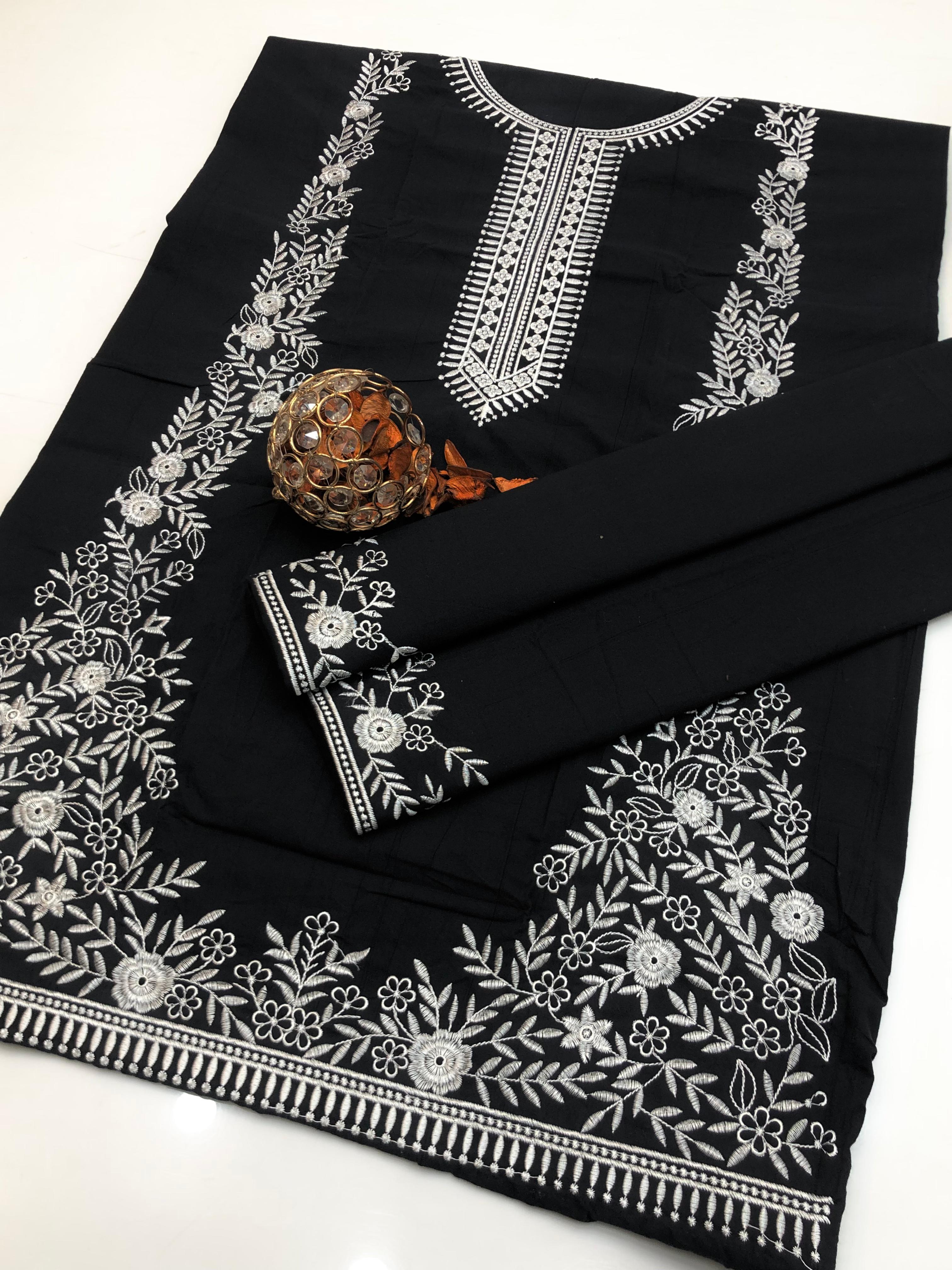 Winter PC Cotton Embroidered 2-Piece Casual Suit – 2025 Collection