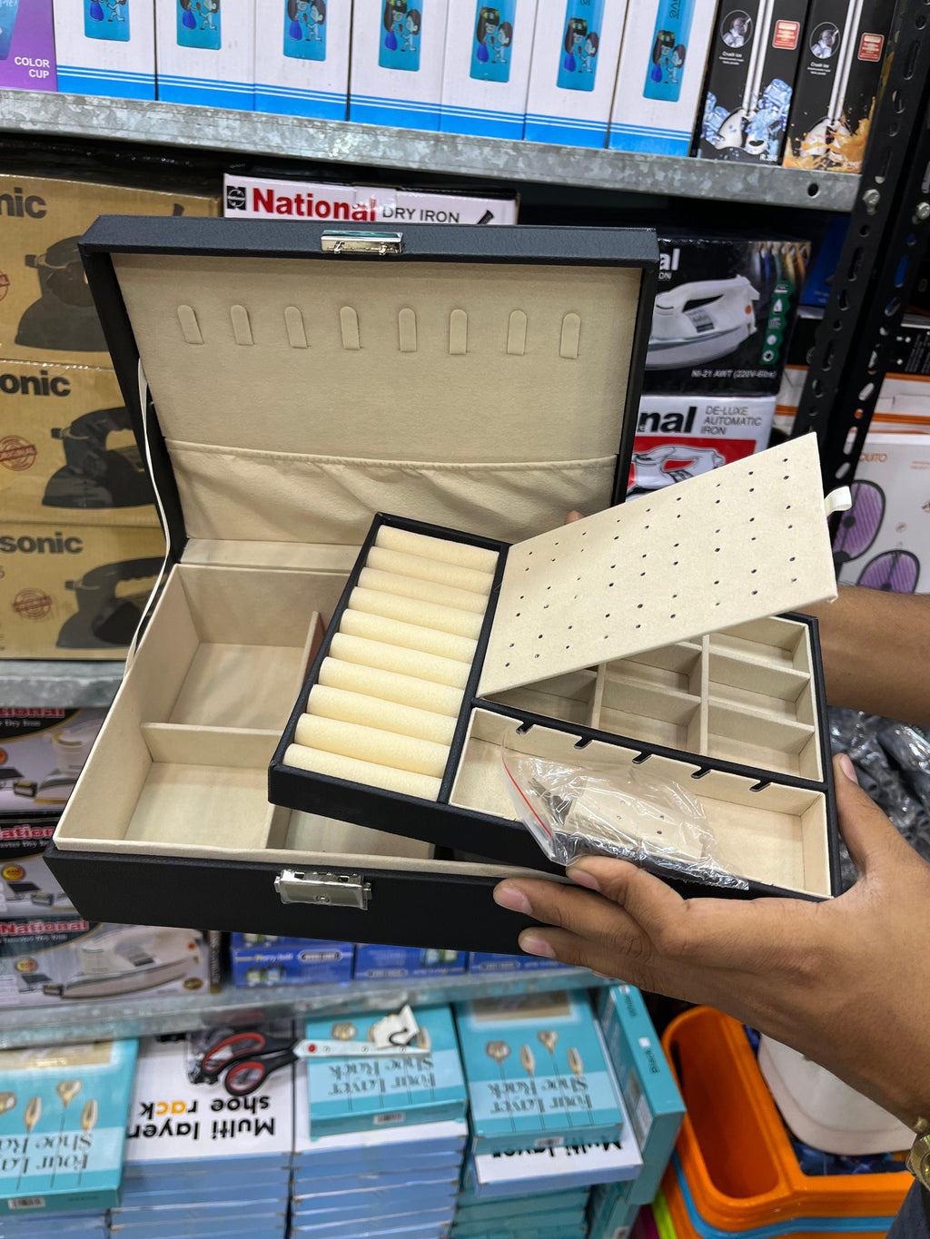 PU Leather Jewelry Organizer Box