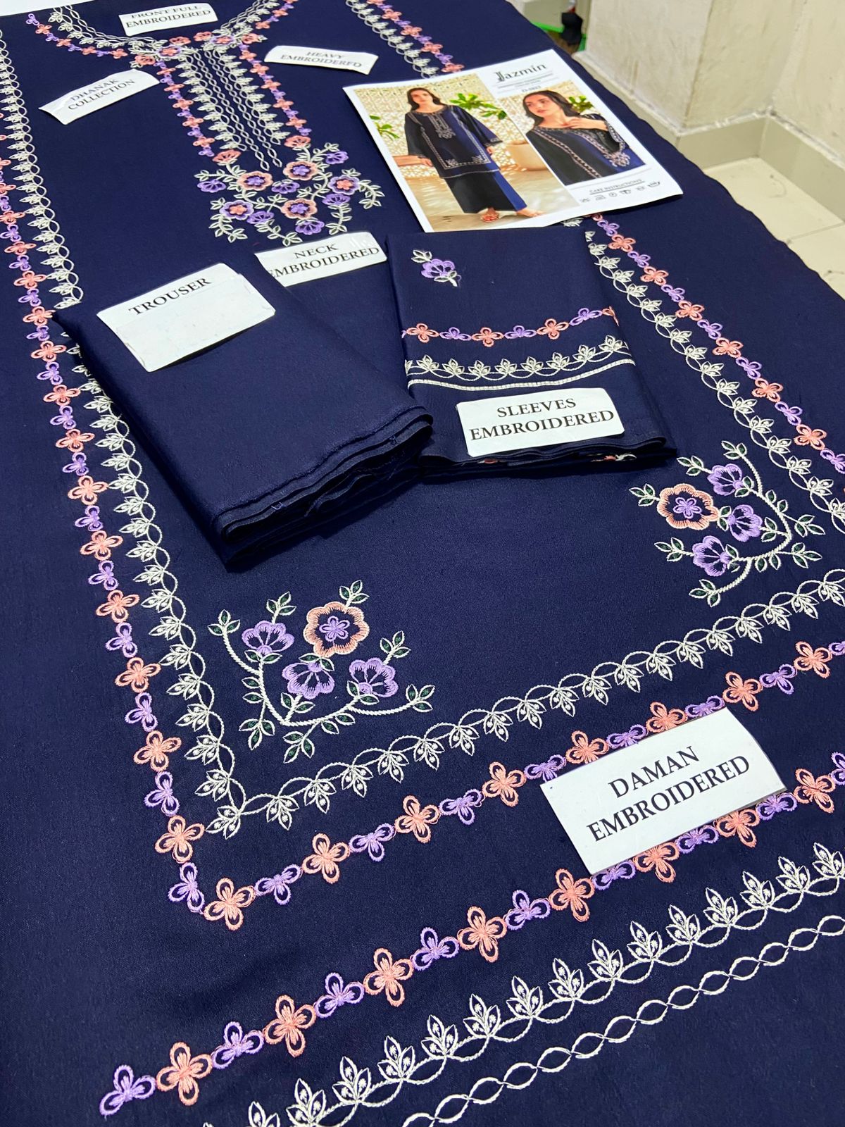 Premium Airjet Dhanak 2Pc Embroidered Winter Suit – Elegant & Warm Style for Women