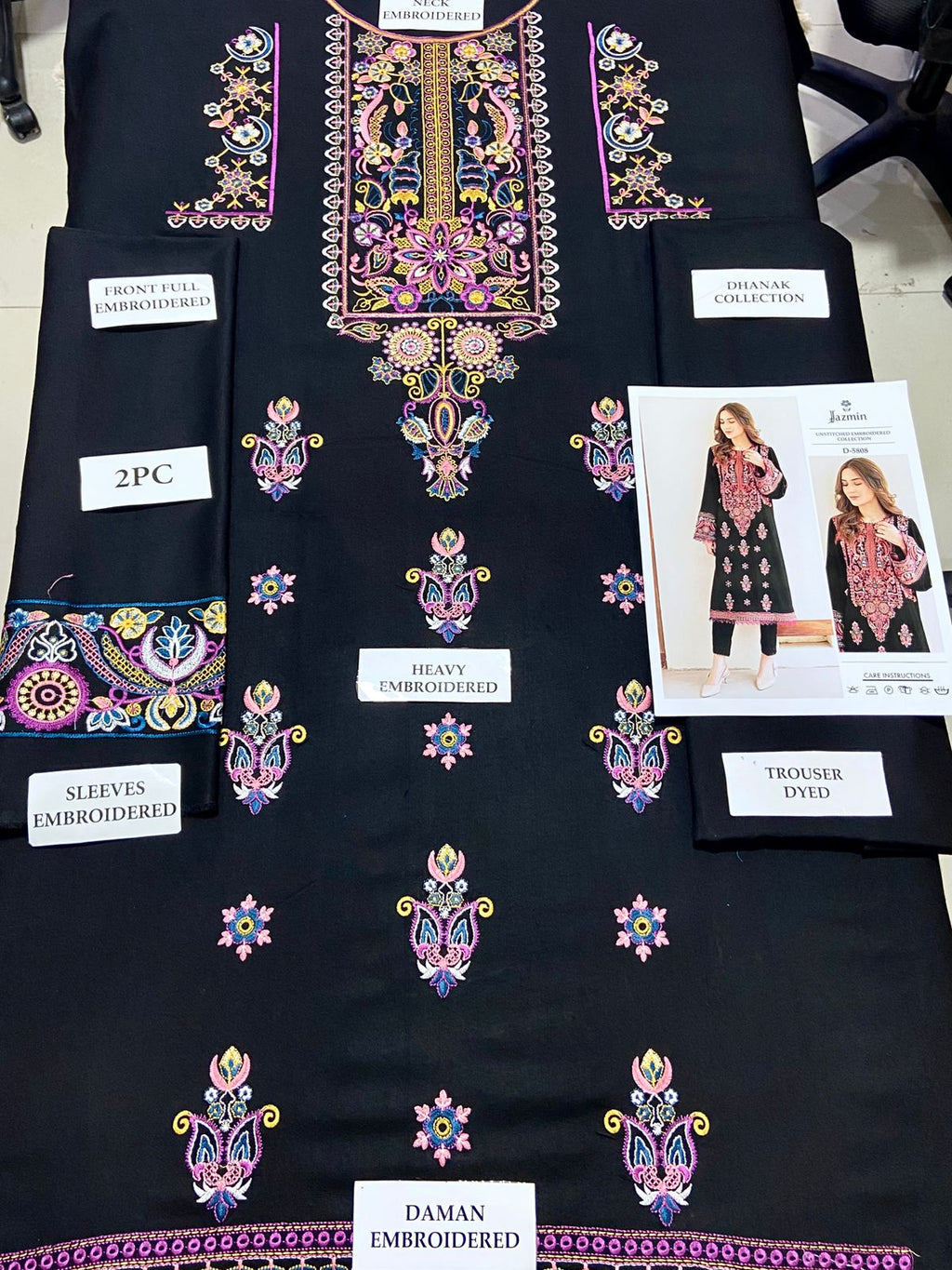 Premium Airjet Dhanak 2Pc Embroidered Winter Suit – Elegant & Warm Style for Women