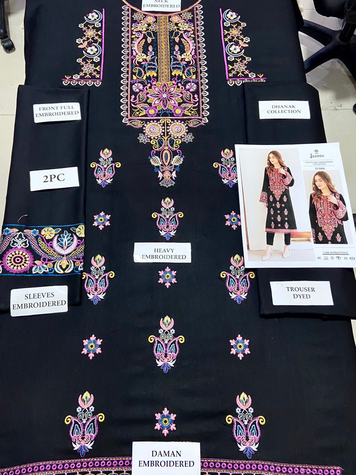 Premium Airjet Dhanak 2Pc Embroidered Winter Suit – Elegant & Warm Style for Women