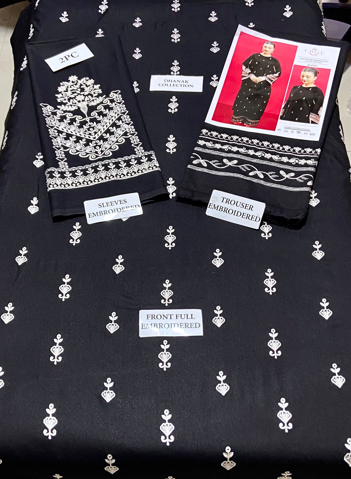 Premium Airjet Dhanak 2Pc Embroidered Winter Suit – Elegant & Warm Style for Women