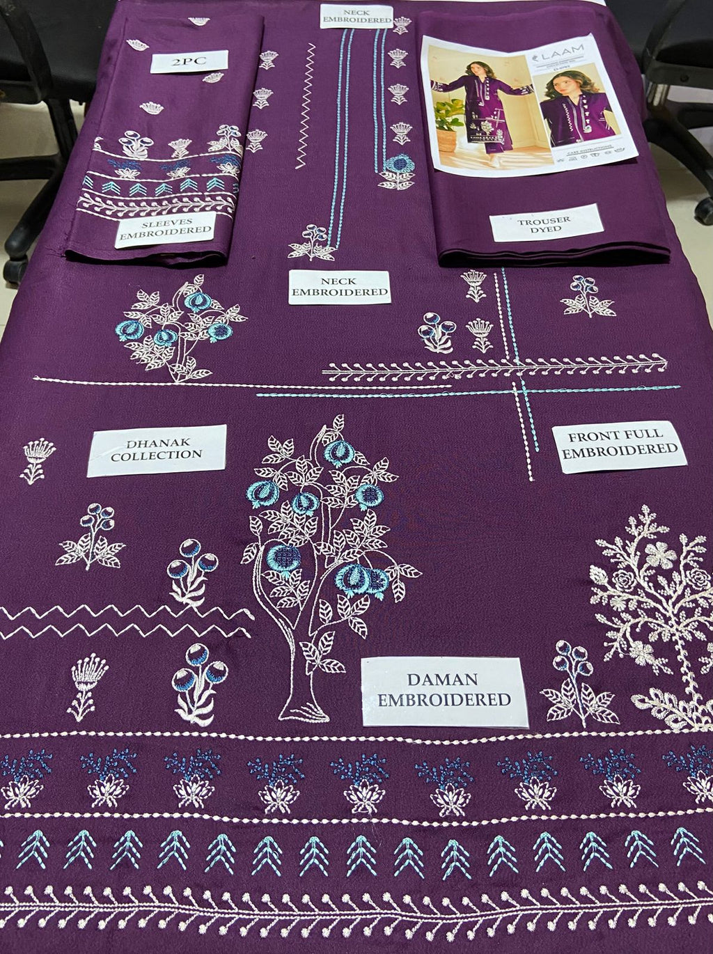 Premium Airjet Dhanak 2Pc Embroidered Winter Suit – Elegant & Warm Style for Women