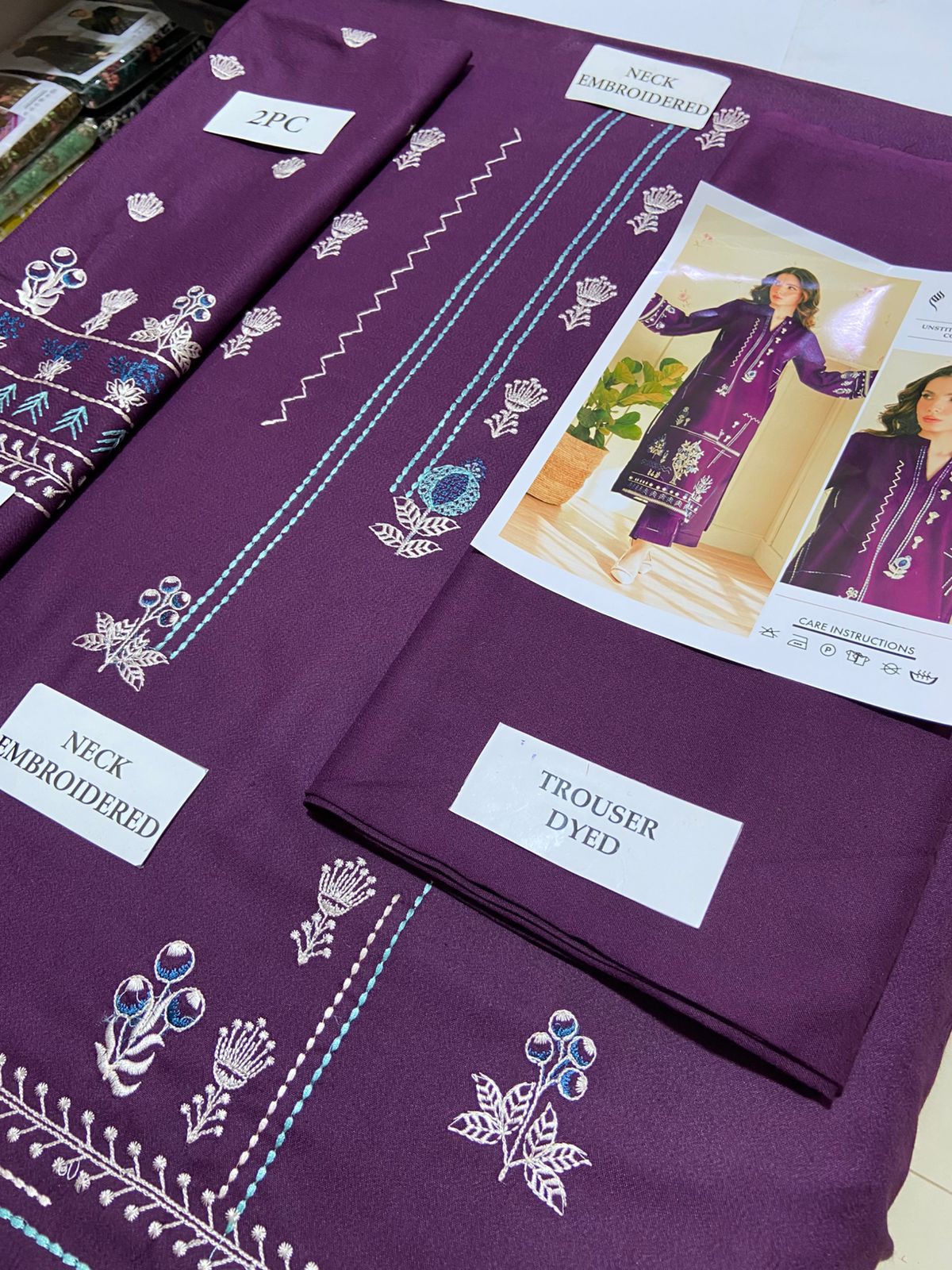 Premium Airjet Dhanak 2Pc Embroidered Winter Suit – Elegant & Warm Style for Women