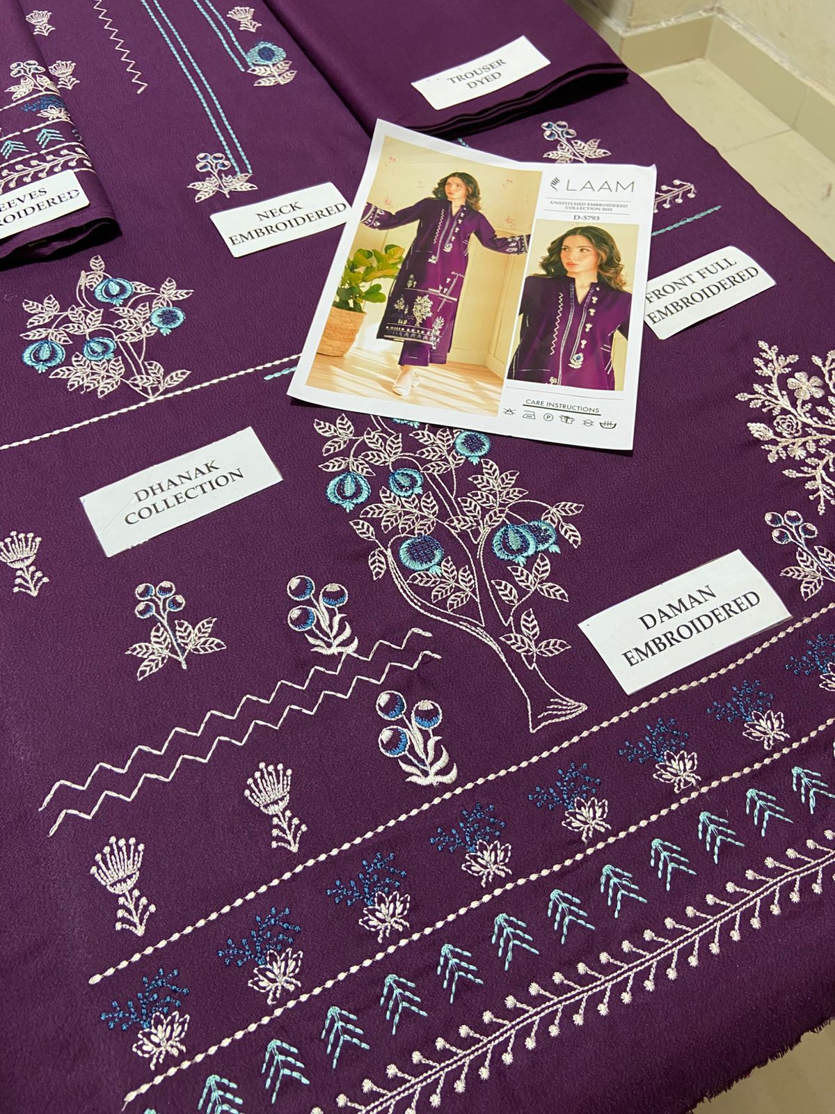 Premium Airjet Dhanak 2Pc Embroidered Winter Suit – Elegant & Warm Style for Women