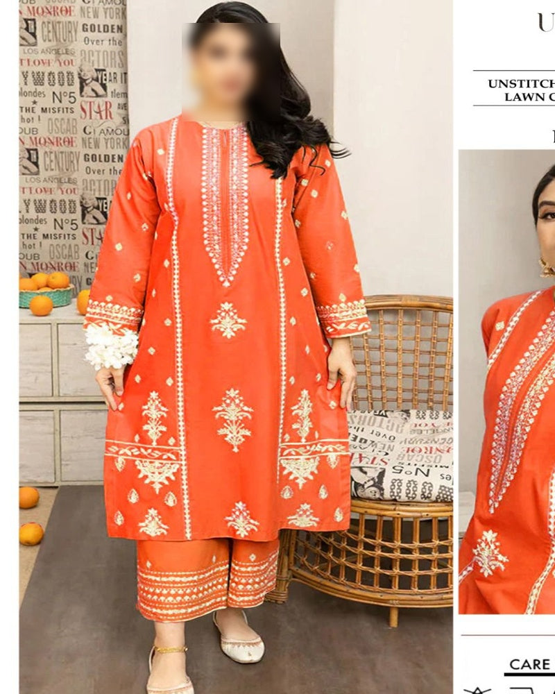 Premium Airjet Dhanak 2Pc Embroidered Winter Suit – Elegant & Warm Style for Women