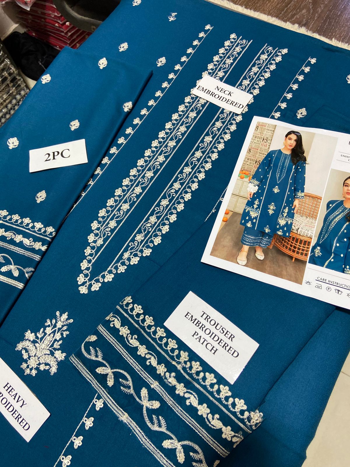 Premium Airjet Dhanak 2Pc Embroidered Winter Suit – Elegant & Warm Style for Women