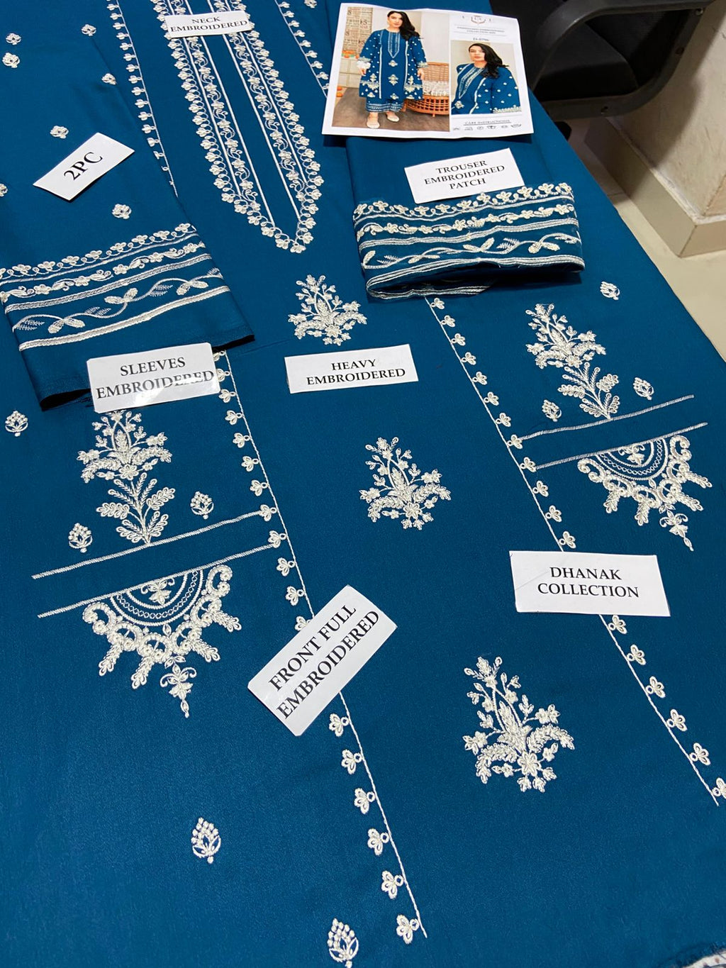 Premium Airjet Dhanak 2Pc Embroidered Winter Suit – Elegant & Warm Style for Women