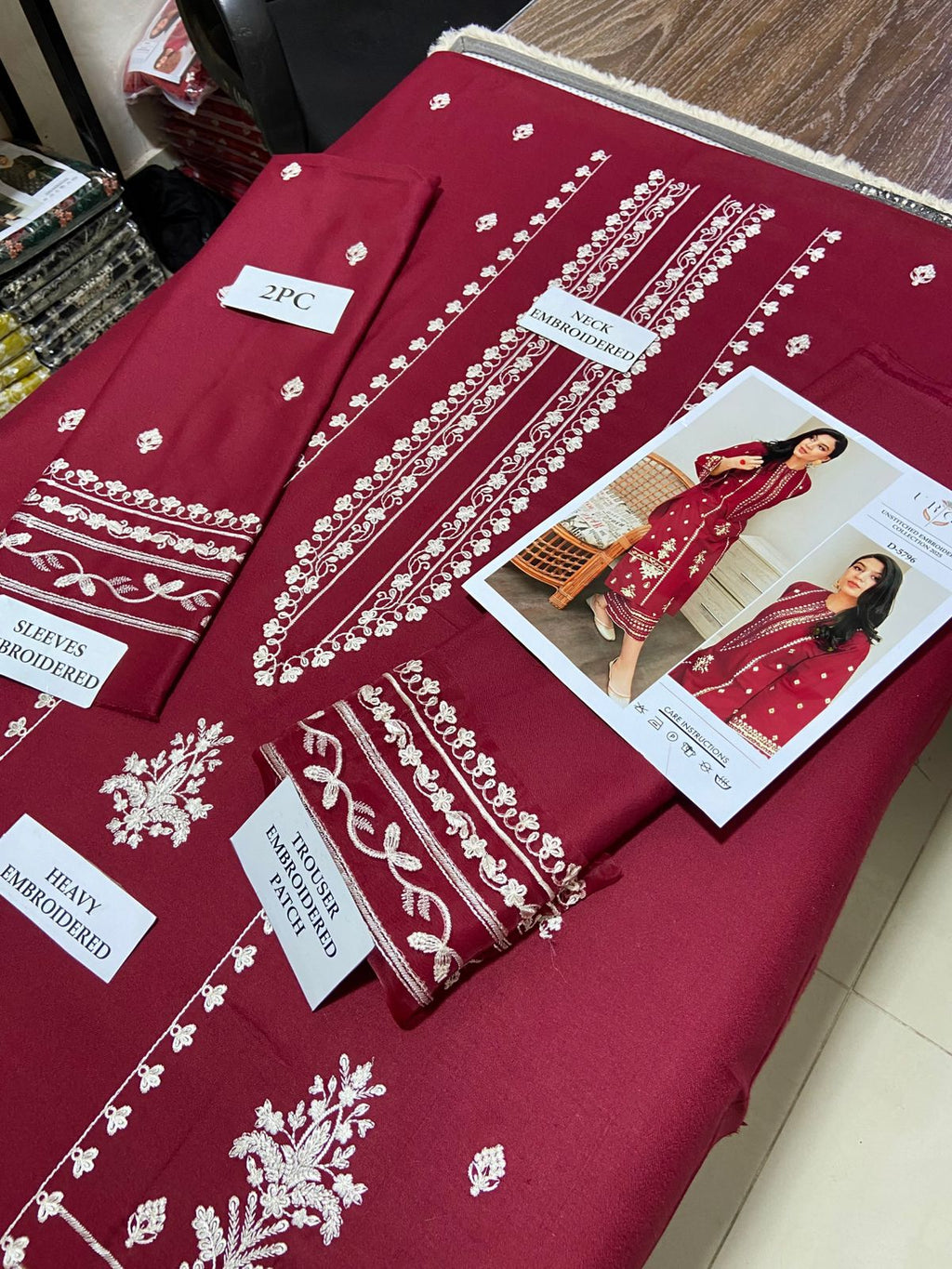 Premium Airjet Dhanak 2Pc Embroidered Winter Suit – Elegant & Warm Style for Women