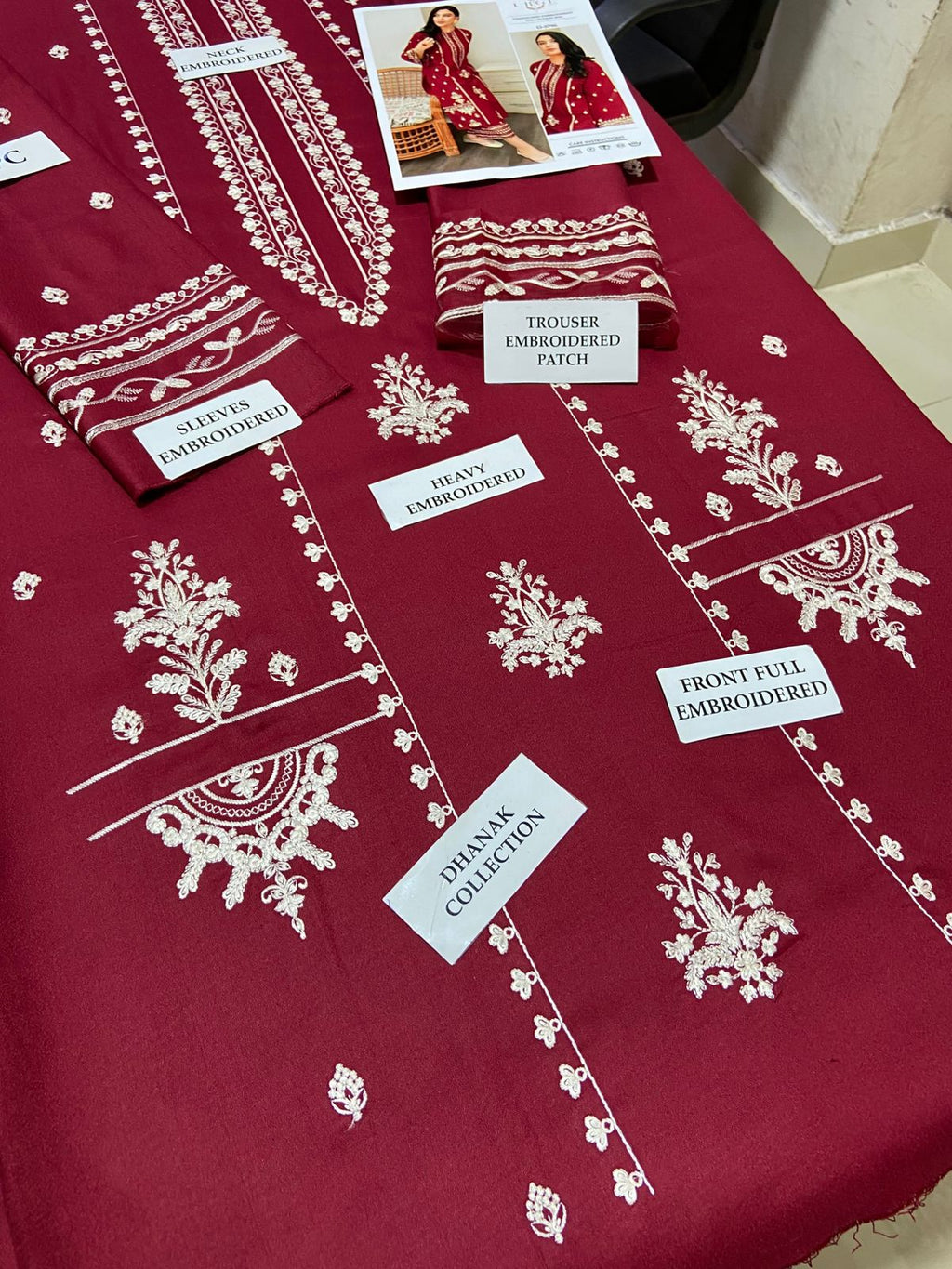 Premium Airjet Dhanak 2Pc Embroidered Winter Suit – Elegant & Warm Style for Women