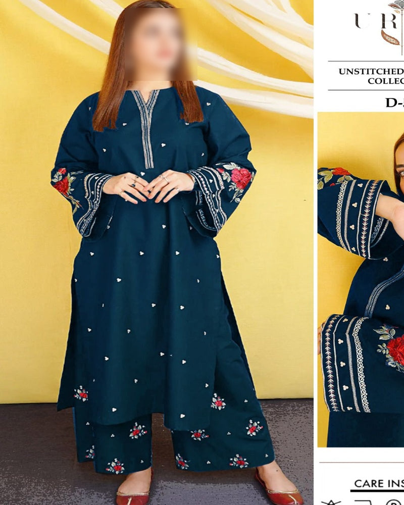 Premium Airjet Dhanak 2Pc Embroidered Winter Suit – Elegant & Warm Style for Women