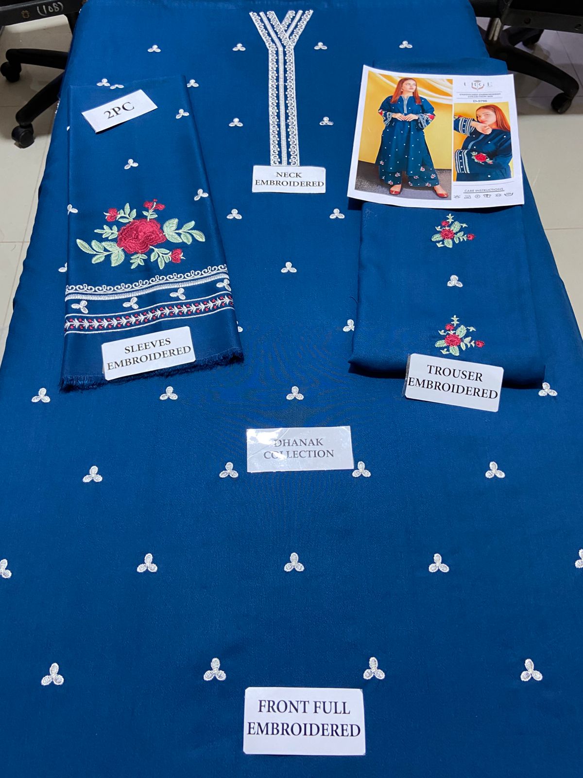 Premium Airjet Dhanak 2Pc Embroidered Winter Suit – Elegant & Warm Style for Women