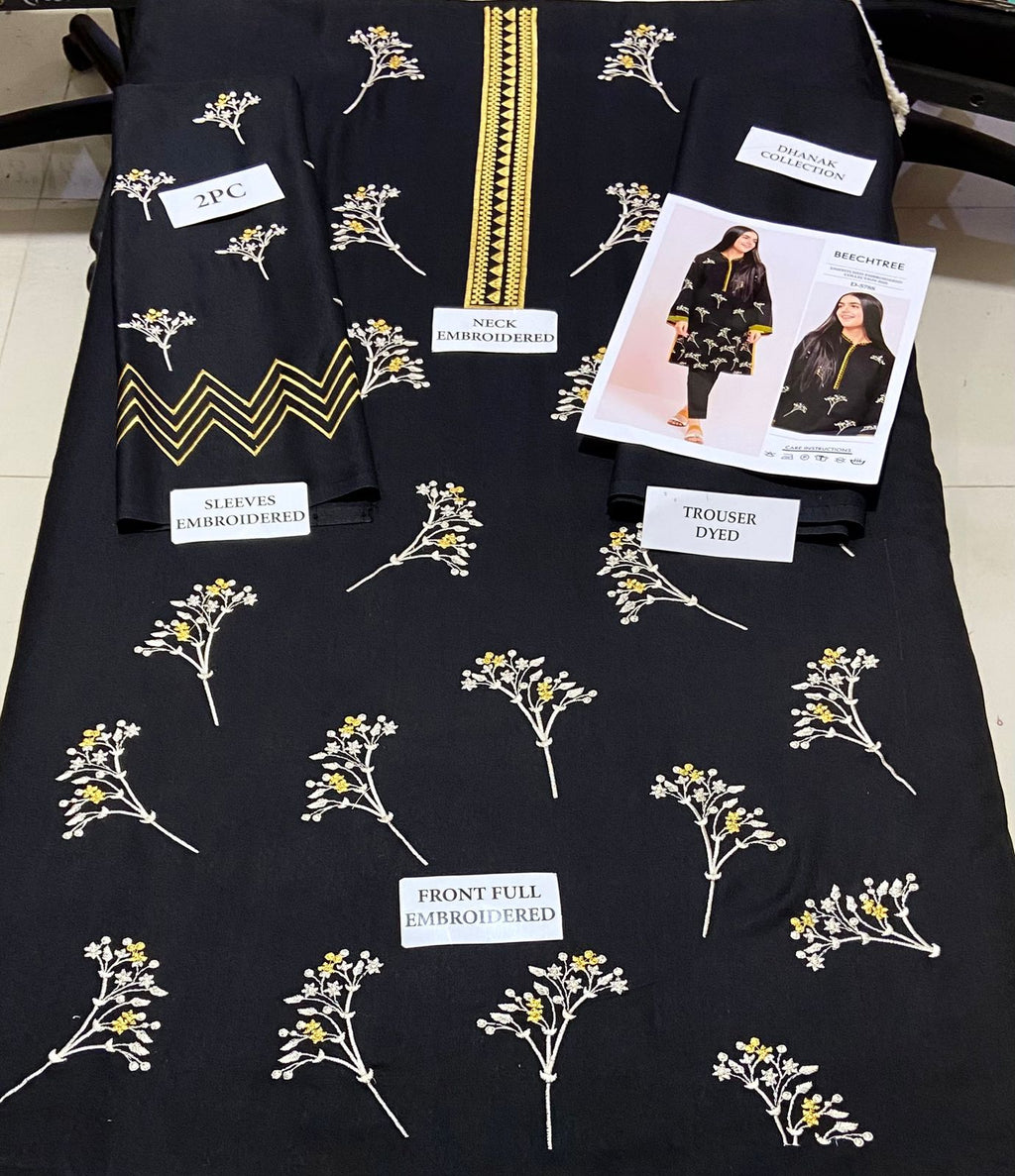 Premium Airjet Dhanak 2Pc Embroidered Winter Suit – Elegant & Warm Style for Women