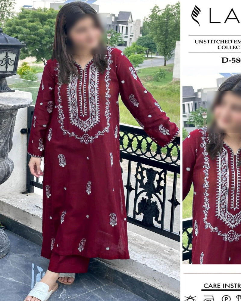 Premium Airjet Dhanak 2Pc Embroidered Winter Suit – Elegant & Warm Style for Women