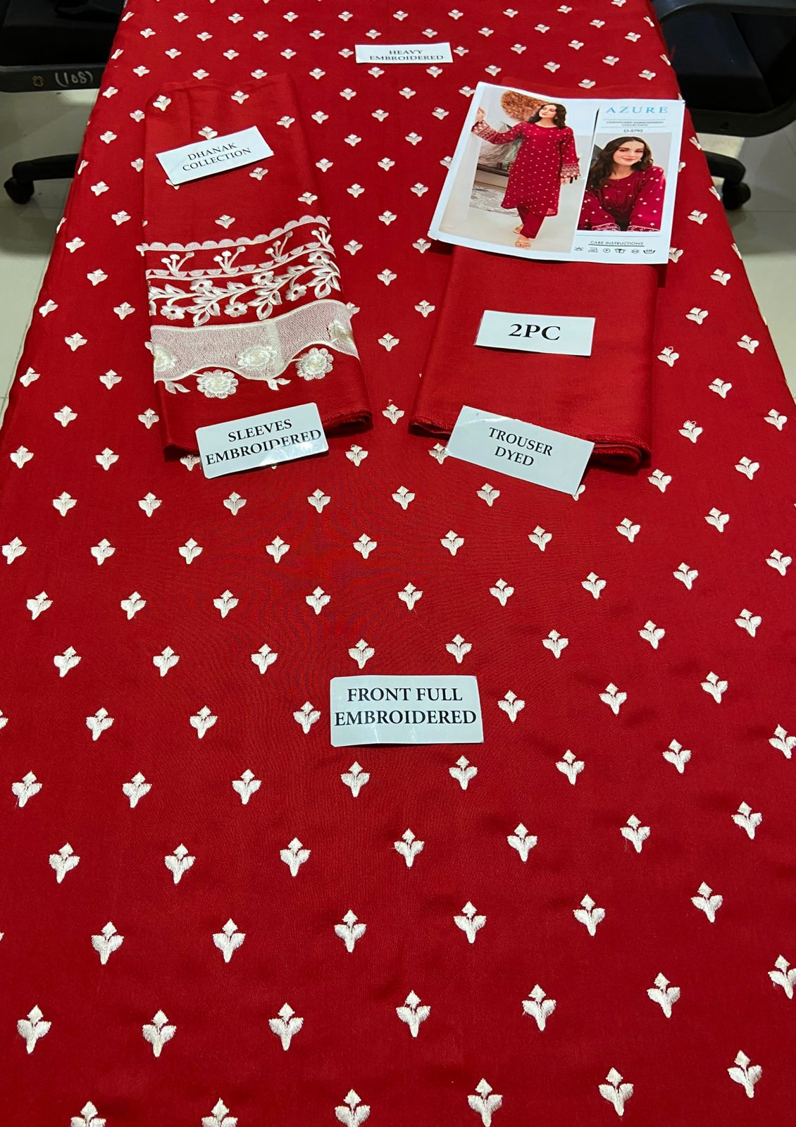 Premium Airjet Dhanak 2Pc Embroidered Winter Suit – Elegant & Warm Style for Women