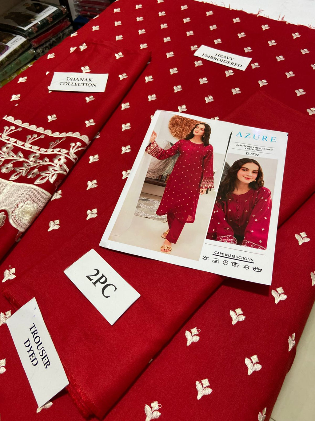 Premium Airjet Dhanak 2Pc Embroidered Winter Suit – Elegant & Warm Style for Women