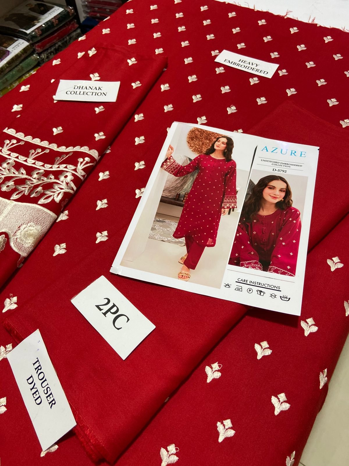 Premium Airjet Dhanak 2Pc Embroidered Winter Suit – Elegant & Warm Style for Women