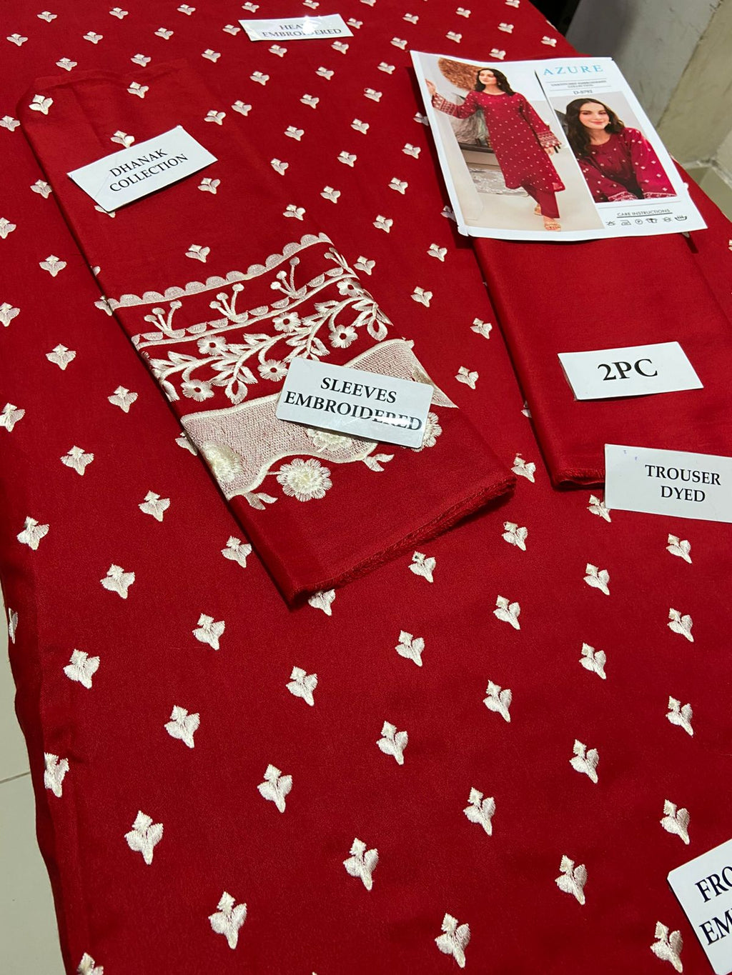 Premium Airjet Dhanak 2Pc Embroidered Winter Suit – Elegant & Warm Style for Women