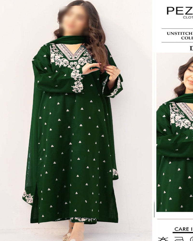 Premium Airjet Dhanak 2Pc Embroidered Winter Suit – Elegant & Warm Style for Women