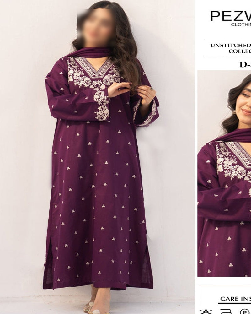 Premium Airjet Dhanak 2Pc Embroidered Winter Suit – Elegant & Warm Style for Women