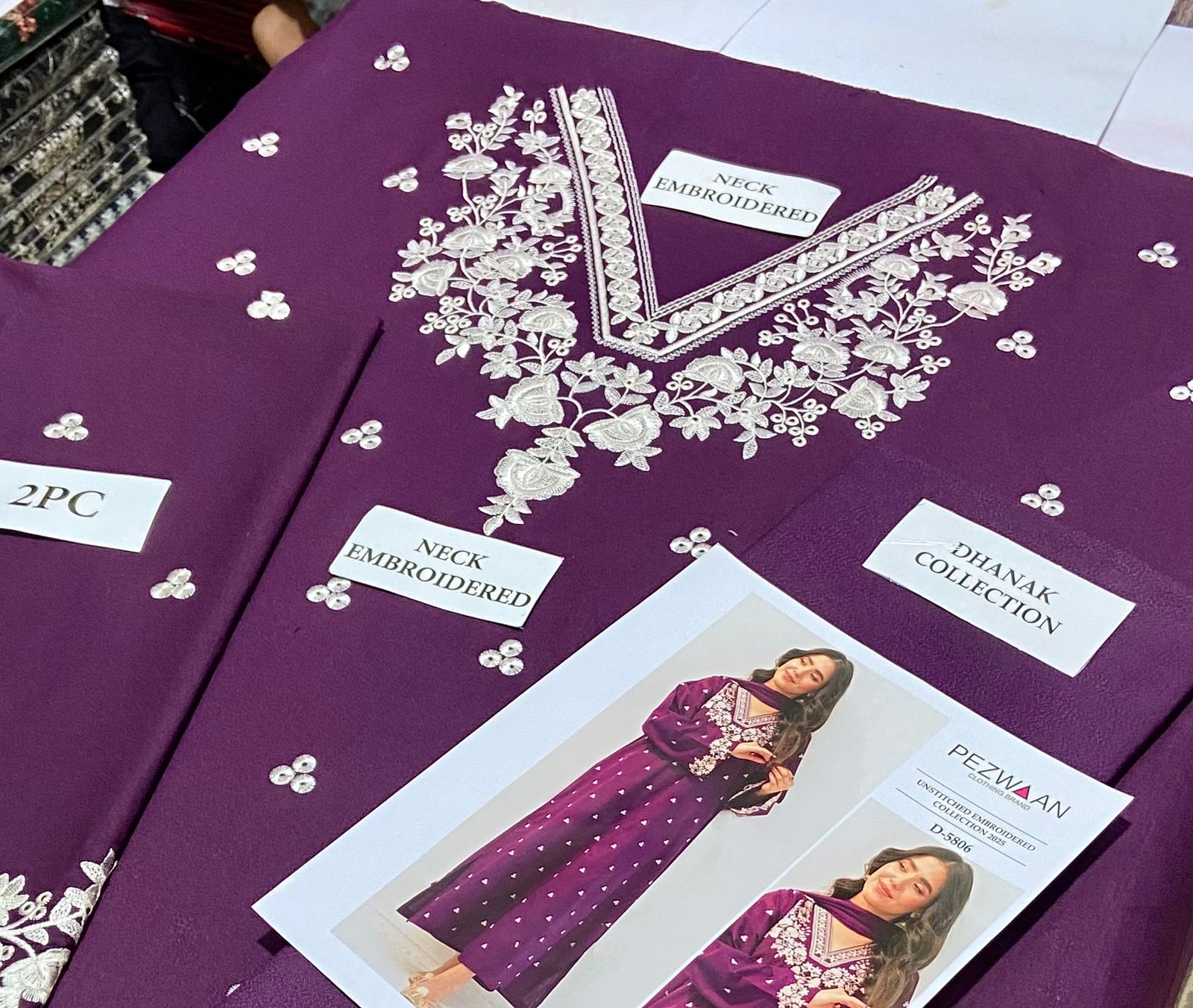 Premium Airjet Dhanak 2Pc Embroidered Winter Suit – Elegant & Warm Style for Women