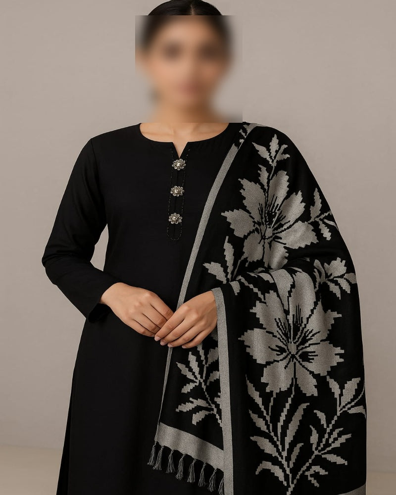 3PC Wool Special Embroidered Suit – Latest Winter Collection 2025