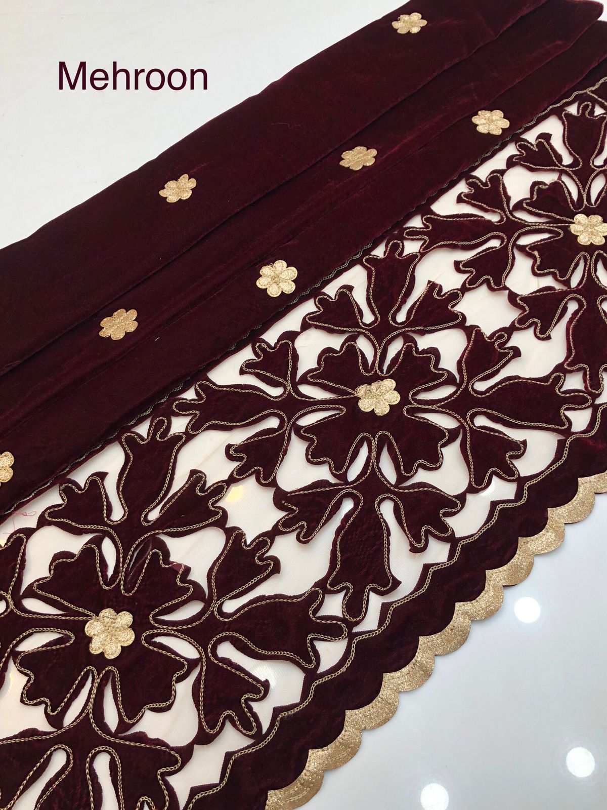 Luxury Micro Velvet Shawl with Double-Sided Heavy Laser Cut Aari Embroidery – Winter Collection 2025