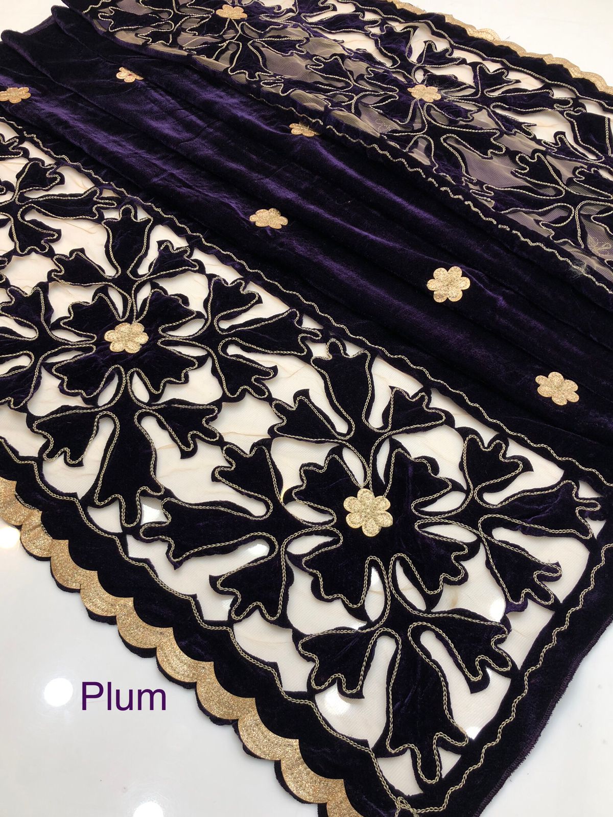 Luxury Micro Velvet Shawl with Double-Sided Heavy Laser Cut Aari Embroidery – Winter Collection 2025