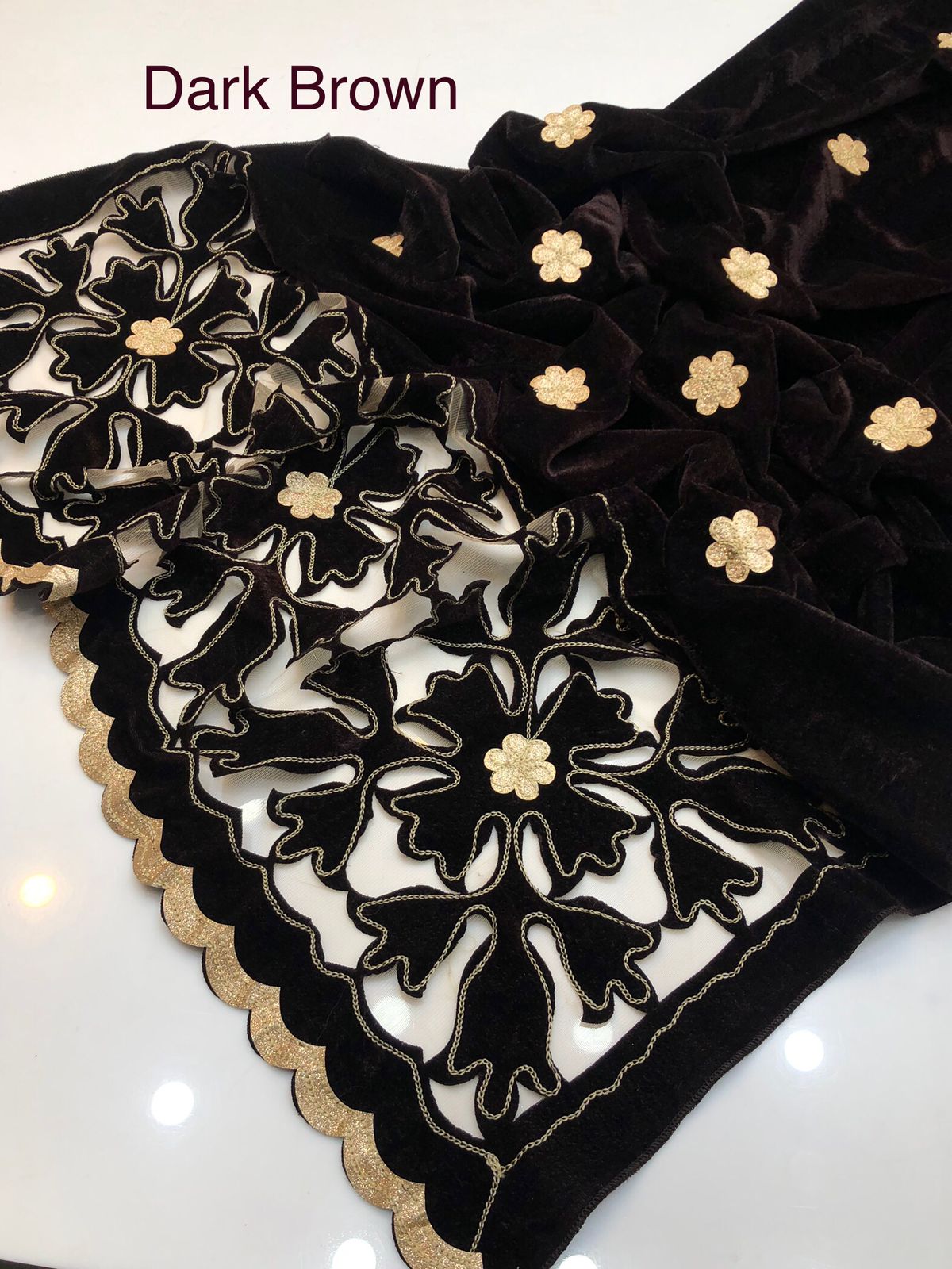 Luxury Micro Velvet Embroidered Shawl – New Winter Arrival 2025