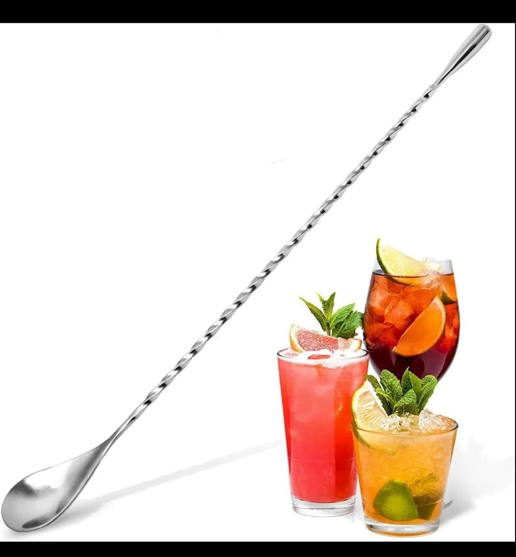 Pack of 6 Stainless Steel Straws with Spoon & Cleaning Brush