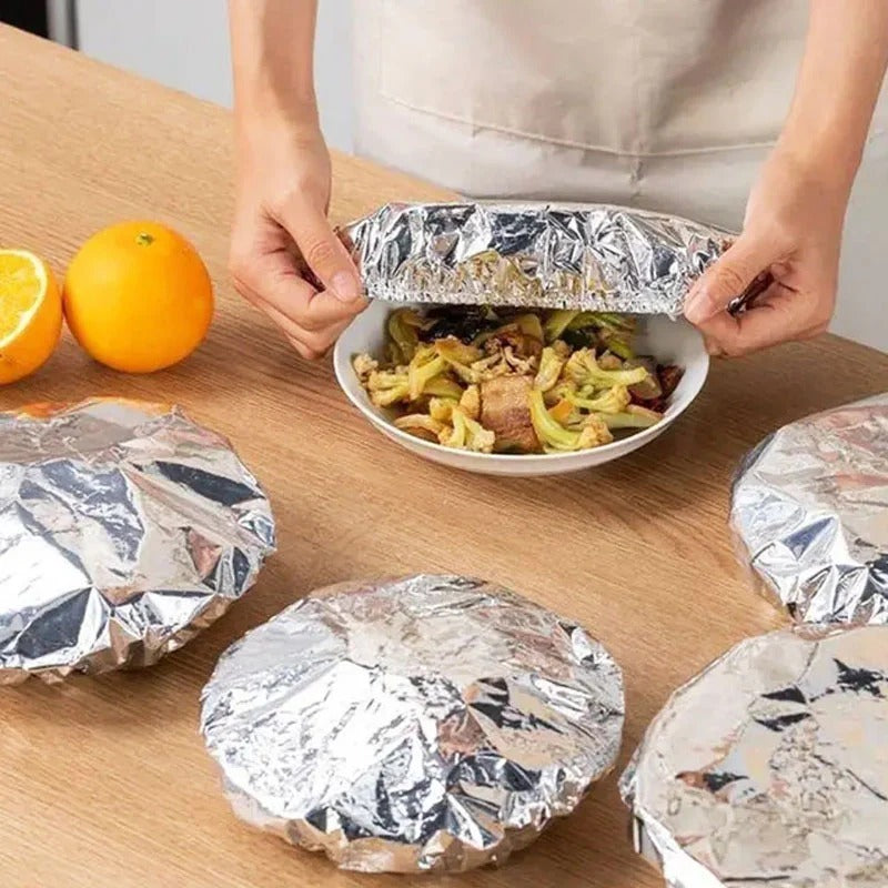 Aluminium Foil Plates with Covers – Pack of 10 Disposable Food Trays