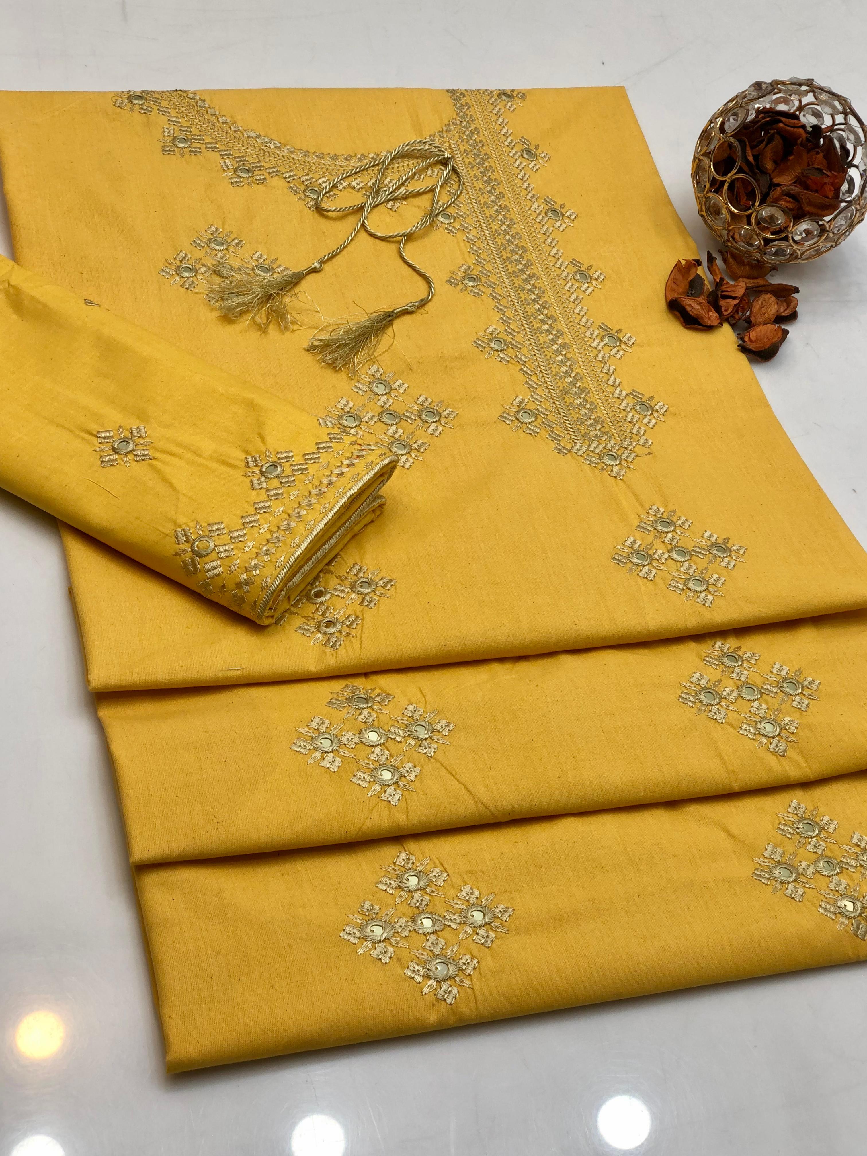 Winter PC Cotton Embroidered 2-Piece Casual Suit – 2025 Collection