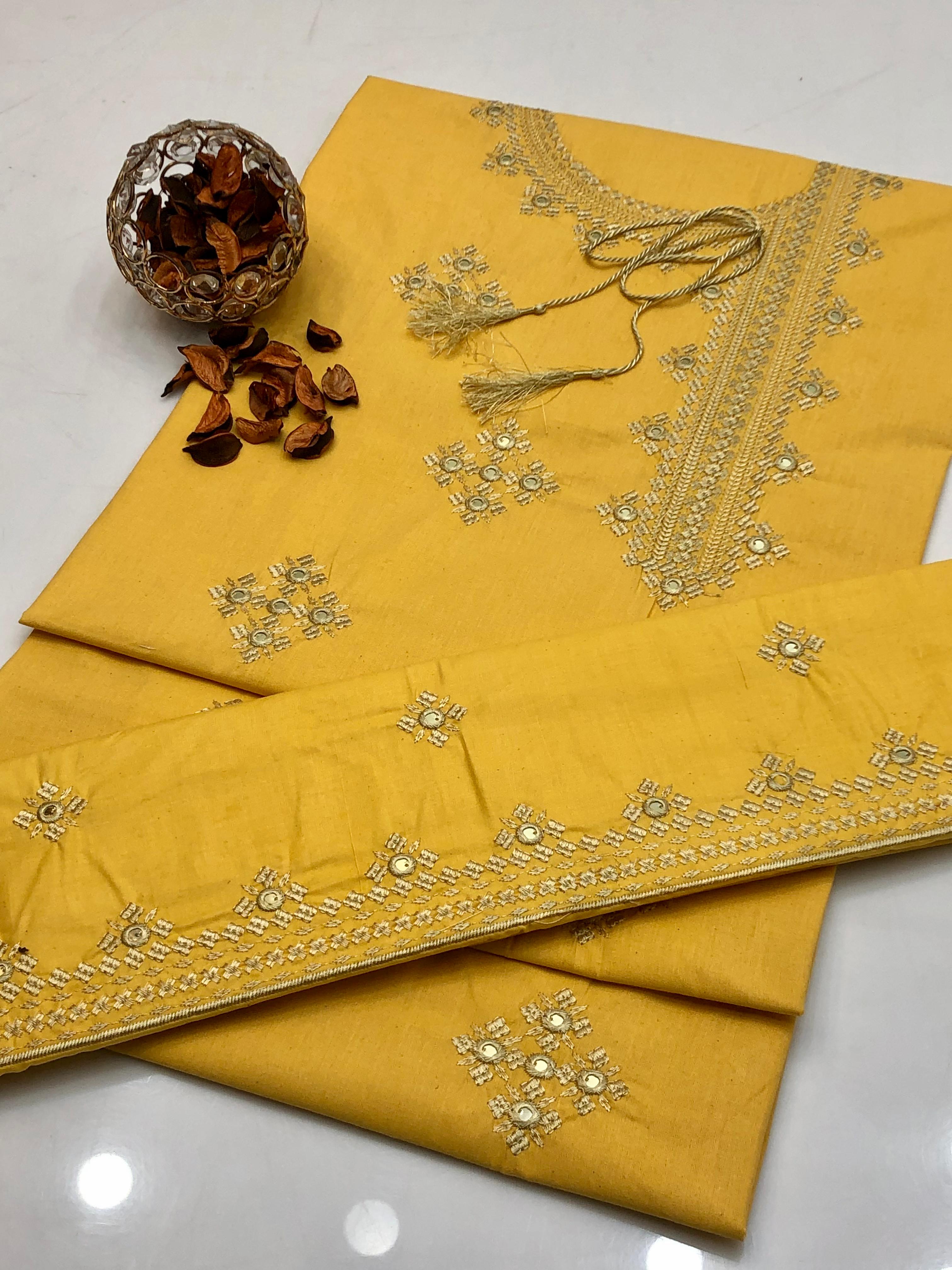 Winter PC Cotton Embroidered 2-Piece Casual Suit – 2025 Collection