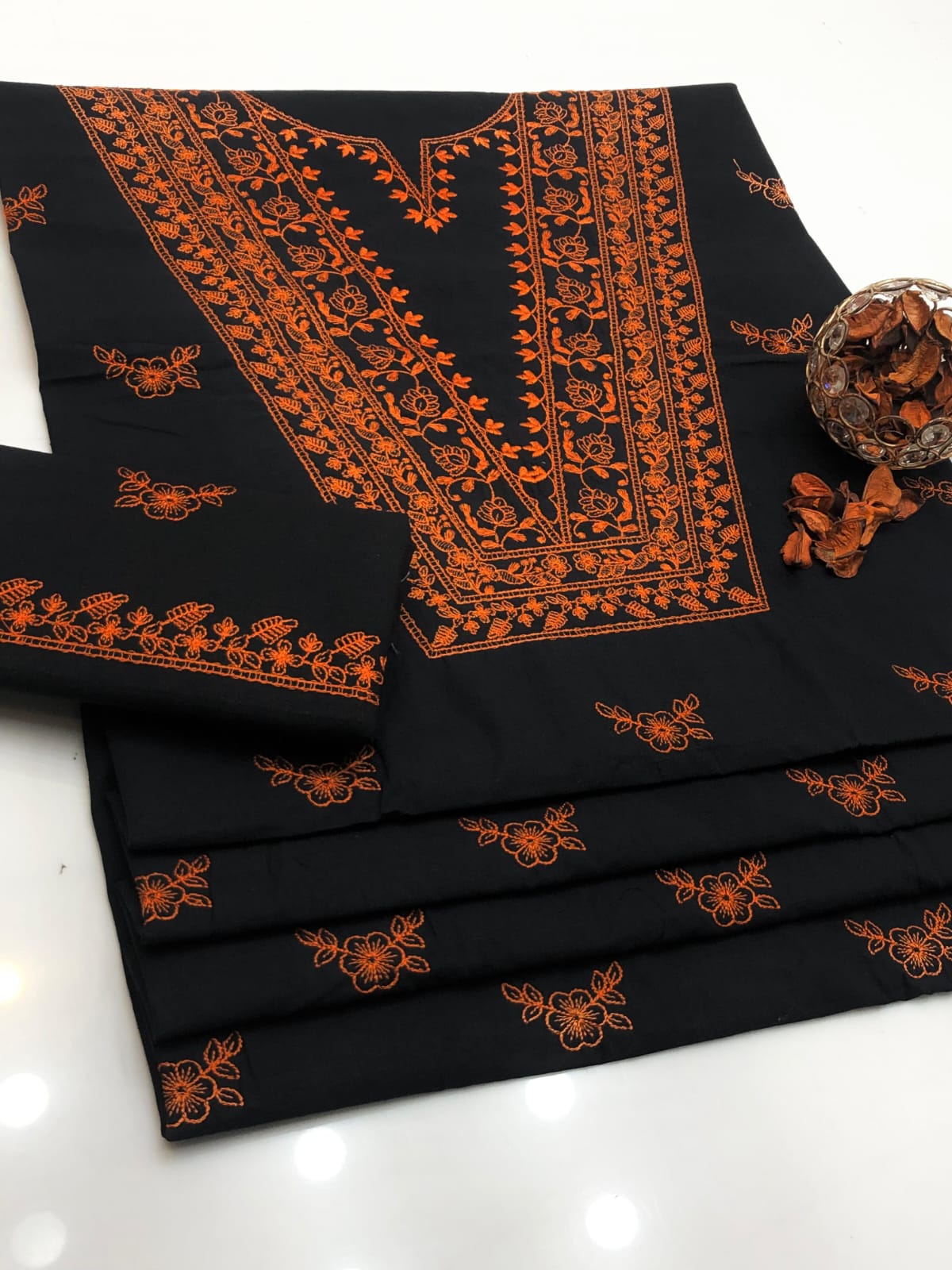 Winter PC Cotton Embroidered 2-Piece Casual Suit – 2025 Collection