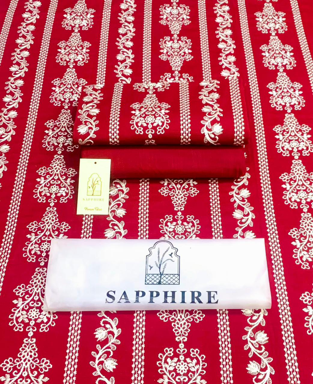 Women's premium 2-piece embroidered Khaddar suit with full embroidery and dyed trouser – Winter Collection 2025